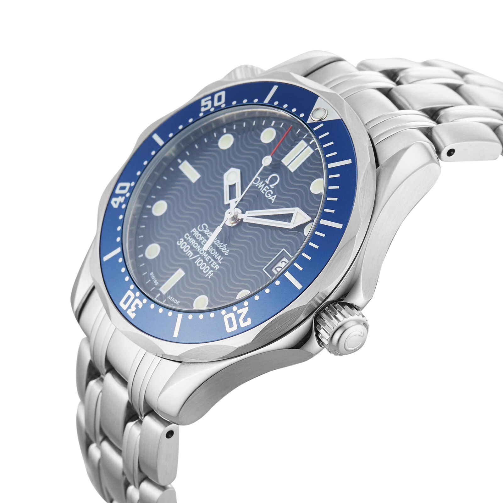 Pre-Owned Omega Seamaster Mid Size Blue Steel Unisex Watch 2551.80.00