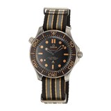 Pre-Owned Omega Pre-Owned Omega Seamaster 007 Edition Brown Titanium Mens Watch 210.92.42.20.01.001