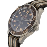 Pre-Owned Omega Pre-Owned Omega Seamaster 007 Edition Brown Titanium Mens Watch 210.92.42.20.01.001