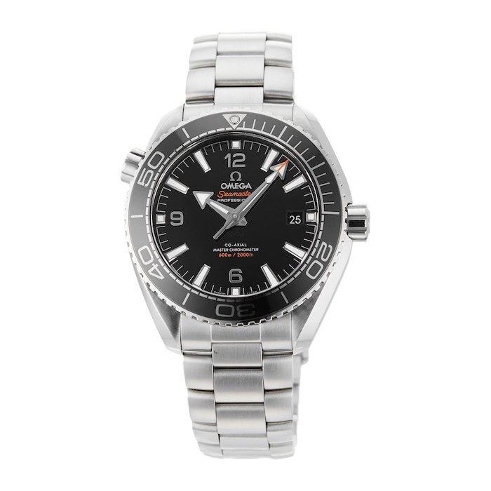 Pre-Owned Omega Seamaster Planet Ocean Black Steel Mens Watch 215.30.44.21.01.001