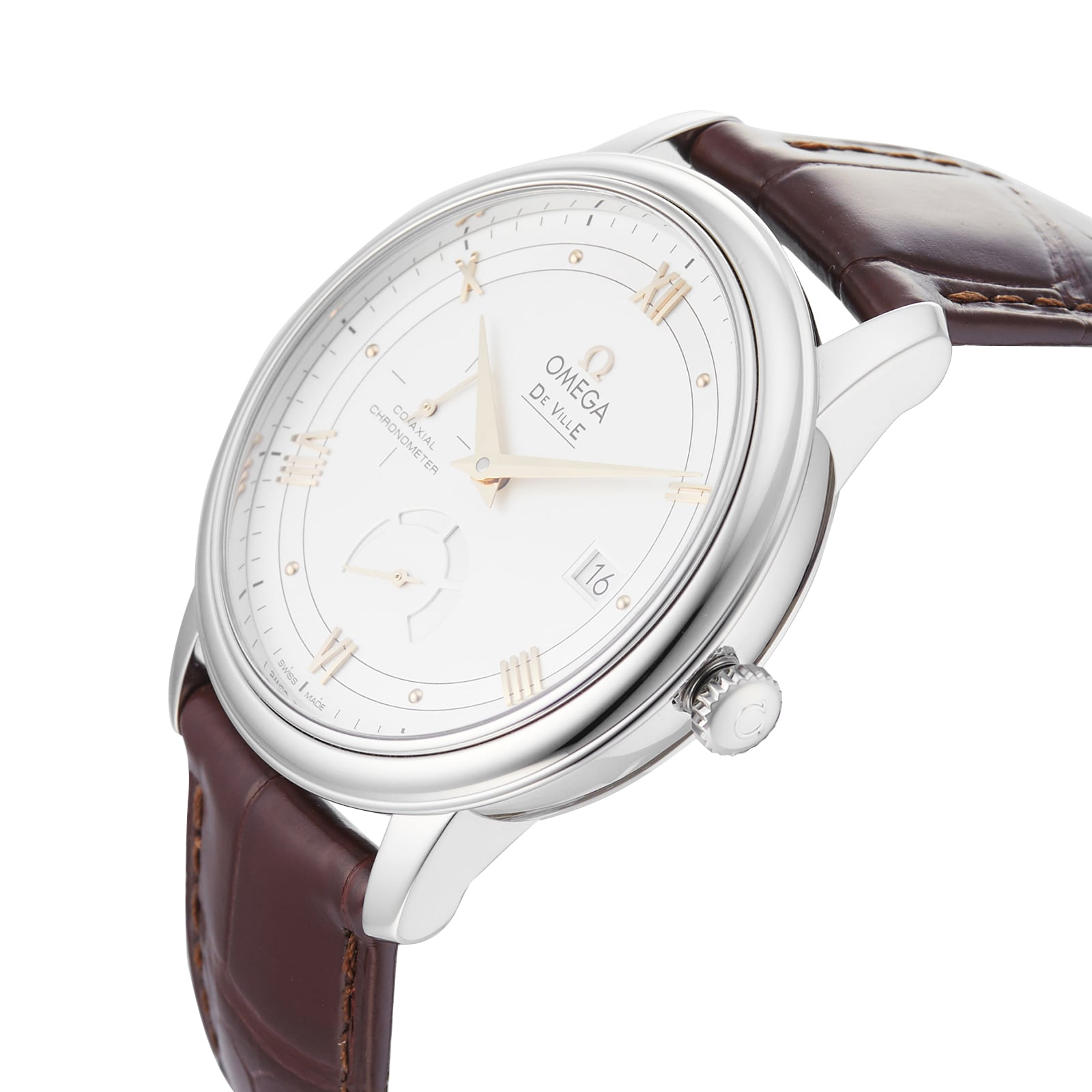 Pre-Owned Omega De Ville Silver Steel Mens Watch 424.13.40.21.02.002