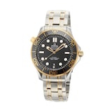 Pre-Owned Omega Pre-Owned Omega Seamaster Black Steel and Yellow Gold Mens Watch 210.20.42.20.01.002