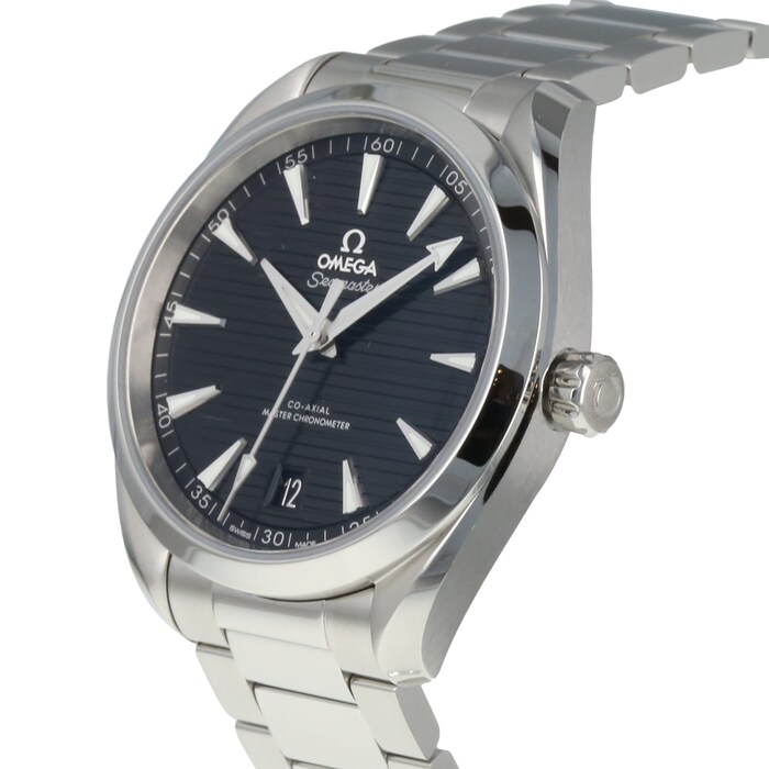 Pre-Owned Omega Pre-Owned Omega Seamaster Aqua Terra Black Steel Mens Watch 220.10.41.21.01.001