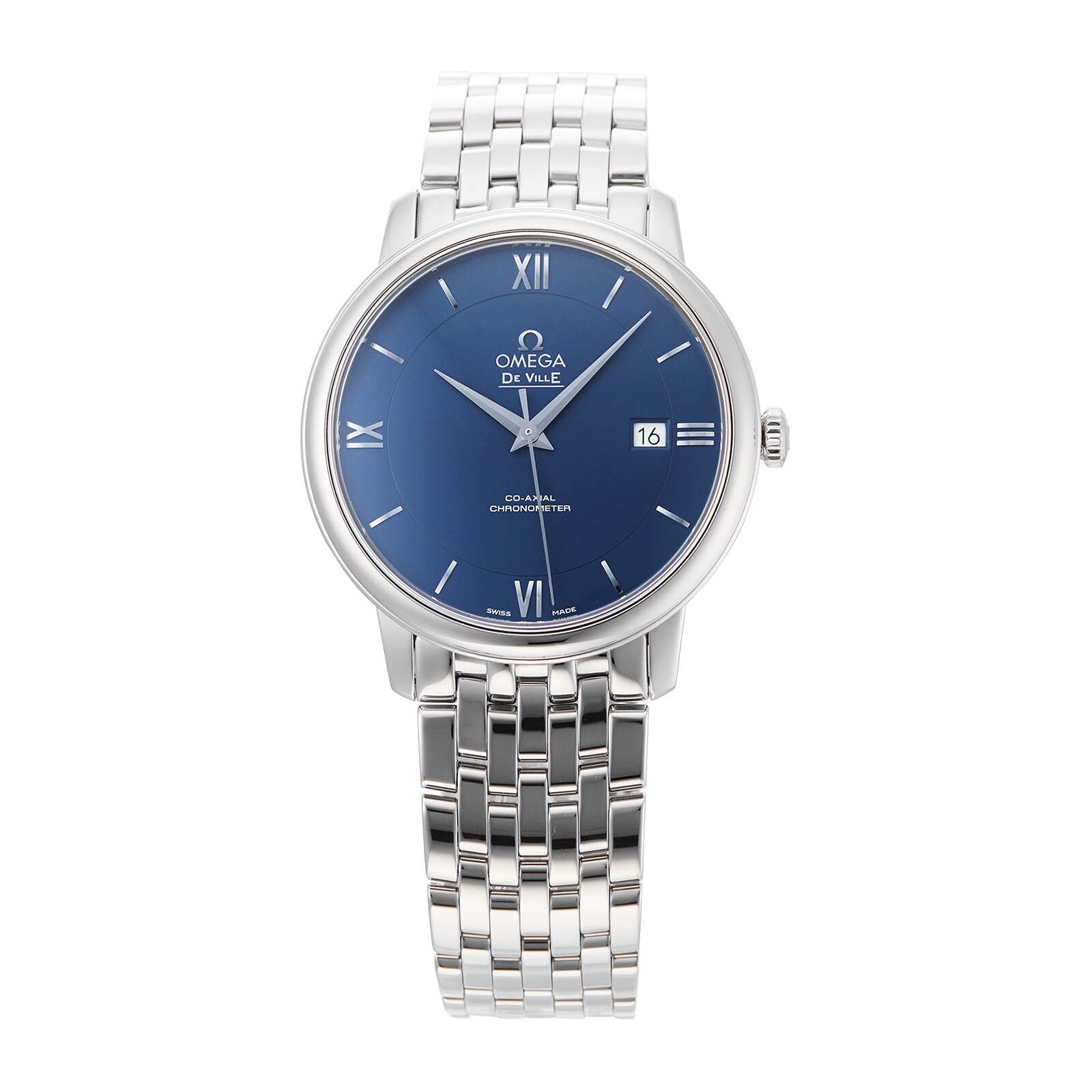 Pre-Owned Omega De Ville Blue Steel Mens Watch 424.10.40.20.03.001