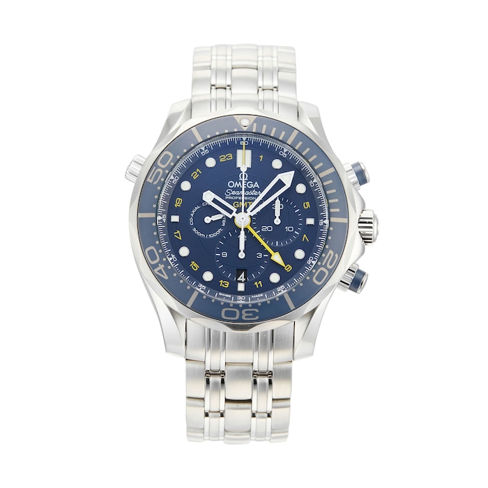 Pre-Owned Omega Pre-Owned Omega Seamaster Diver 300M GMT Mens Watch 212.30.44.52.03.001