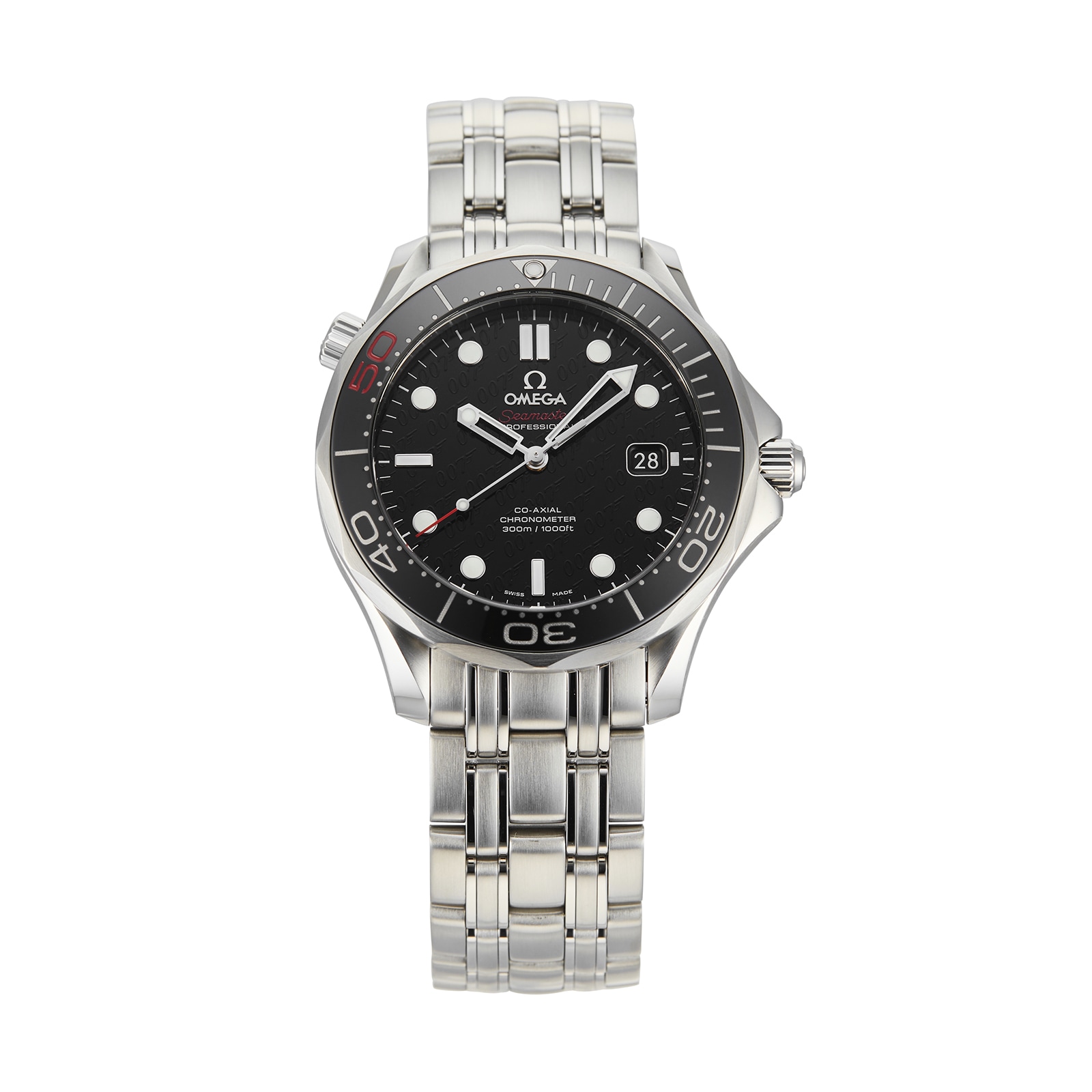 Pre-Owned Omega Seamaster Diver 300M ''James Bond 50th Anniversary'' Mens Watch 212.30.41.20.01.005