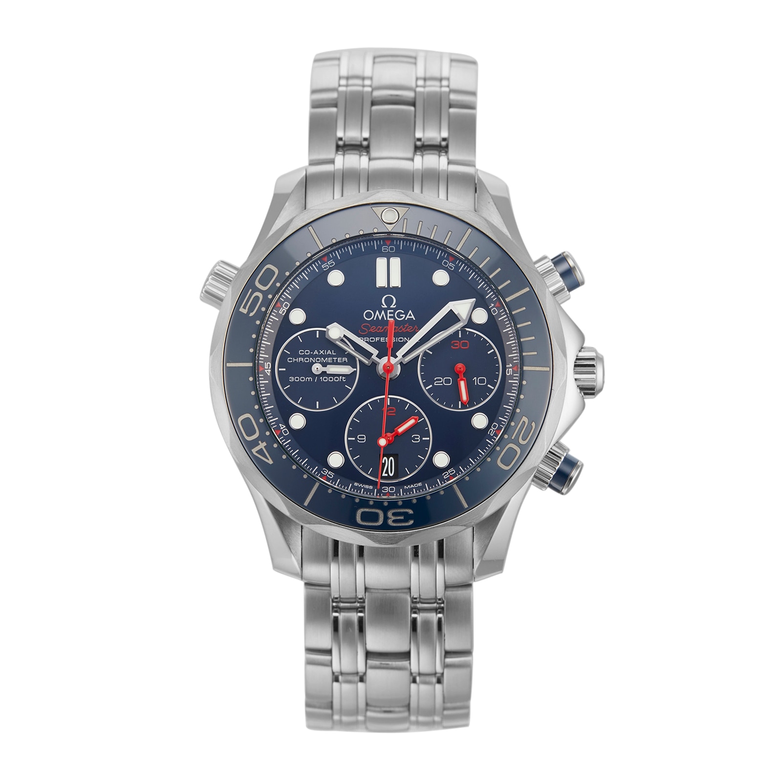 Pre-Owned OMEGA Seamaster Diver 300M Chronograph Mens Watch 212.30.42.50.03.001