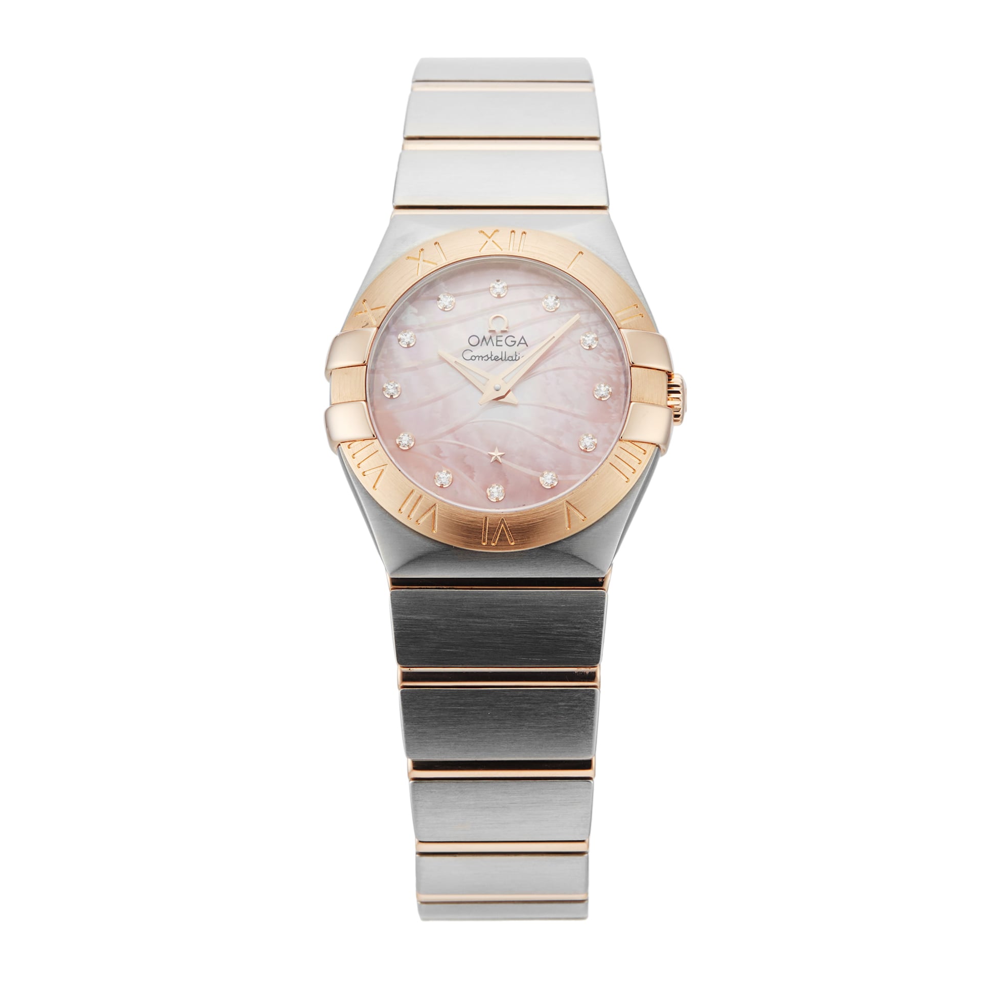 Pre-Owned Omega Constellation 27mm Stainless Steel and Rose Gold O12320276057002