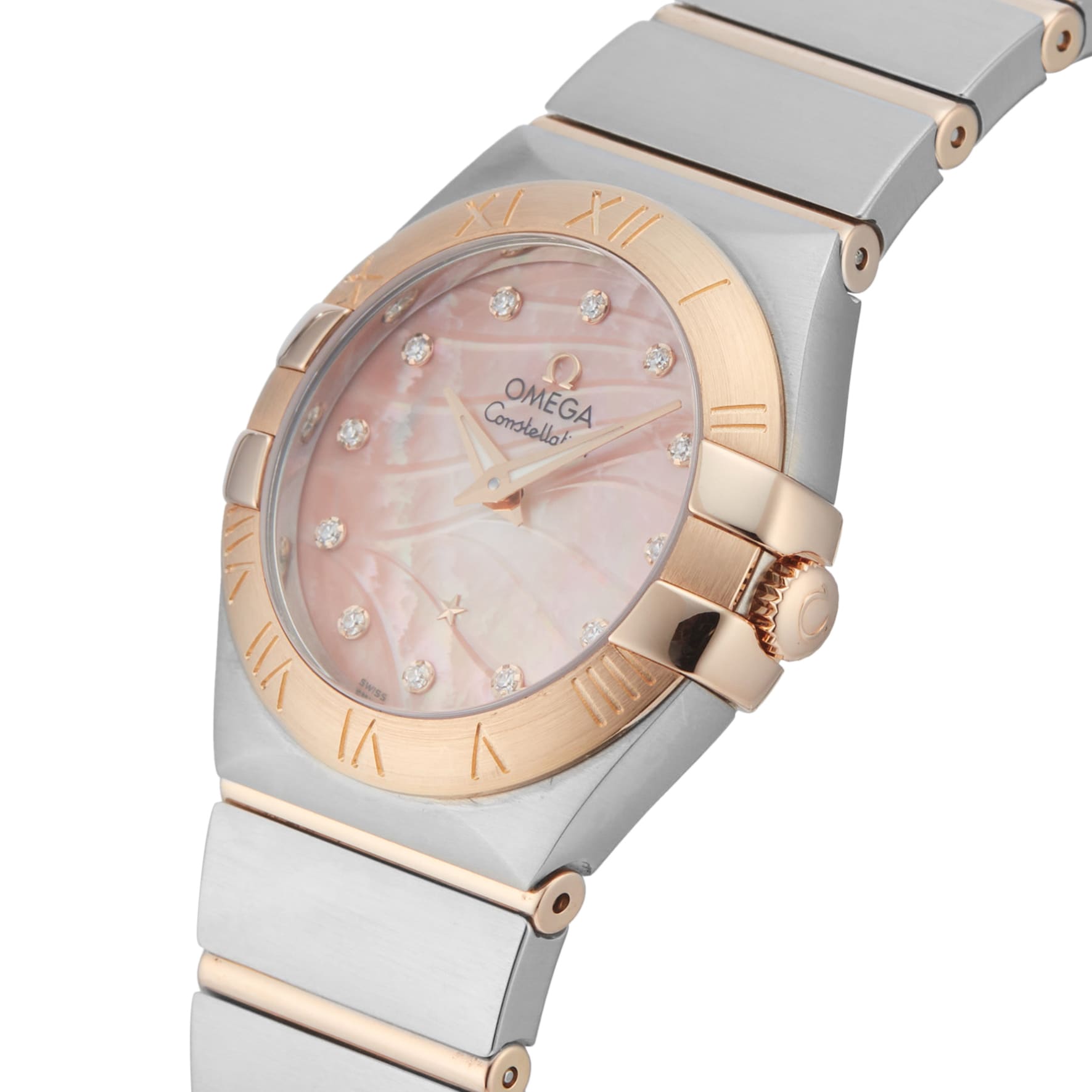 Pre-Owned Omega Constellation 27mm Stainless Steel and Rose Gold O12320276057002