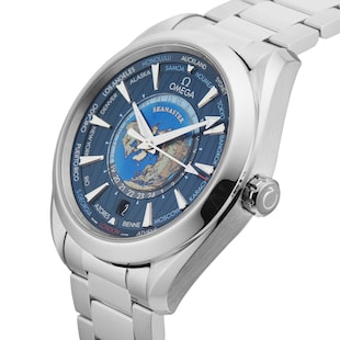 Pre-Owned Omega Seamaster Aqua Terra World Timer 43mm Stainless Steel