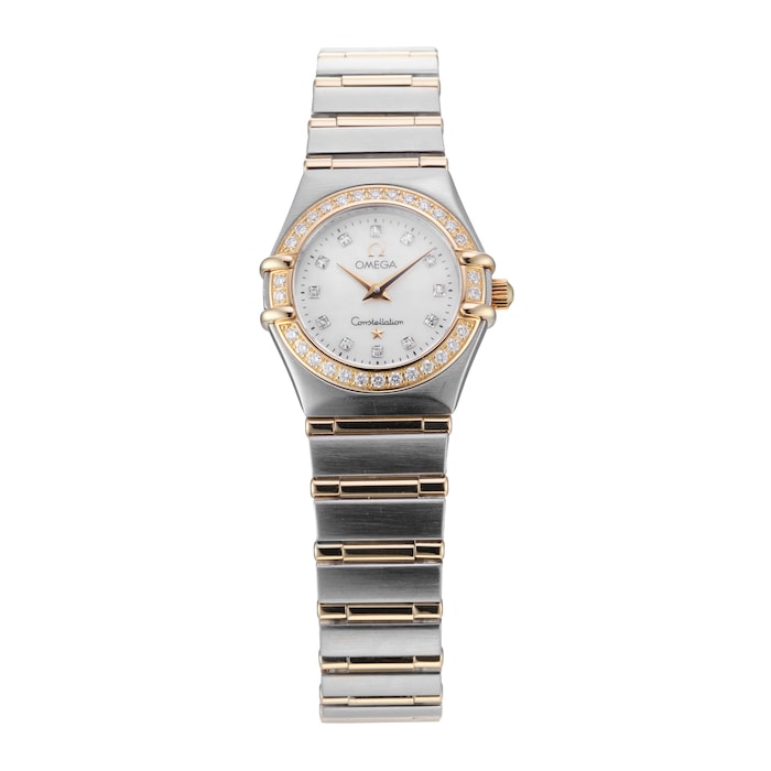 Pre-Owned Omega Constellation 22.5mm Stainless Steel and Yellow Gold