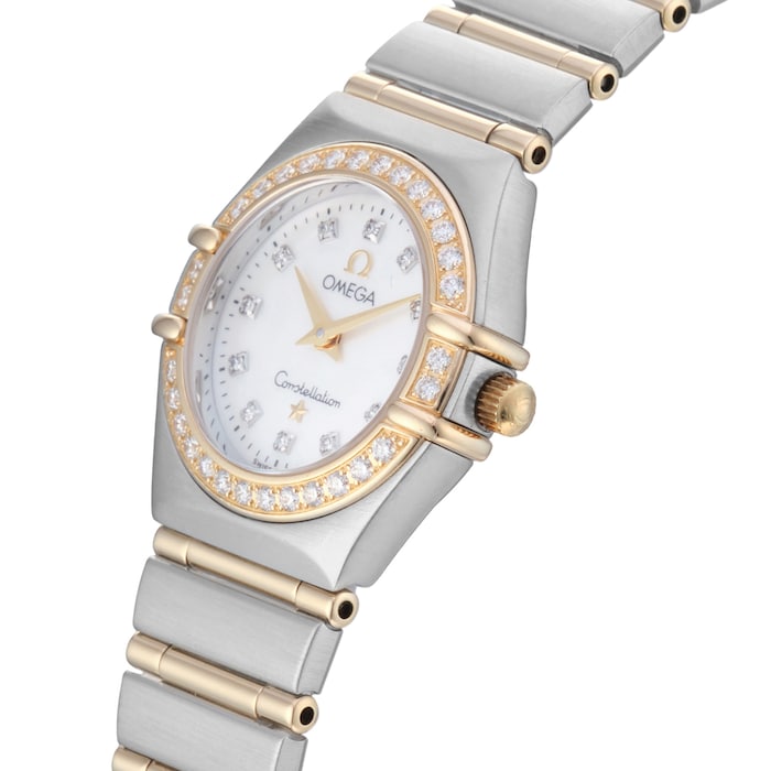 Pre-Owned Omega Constellation 22.5mm Stainless Steel and Yellow Gold