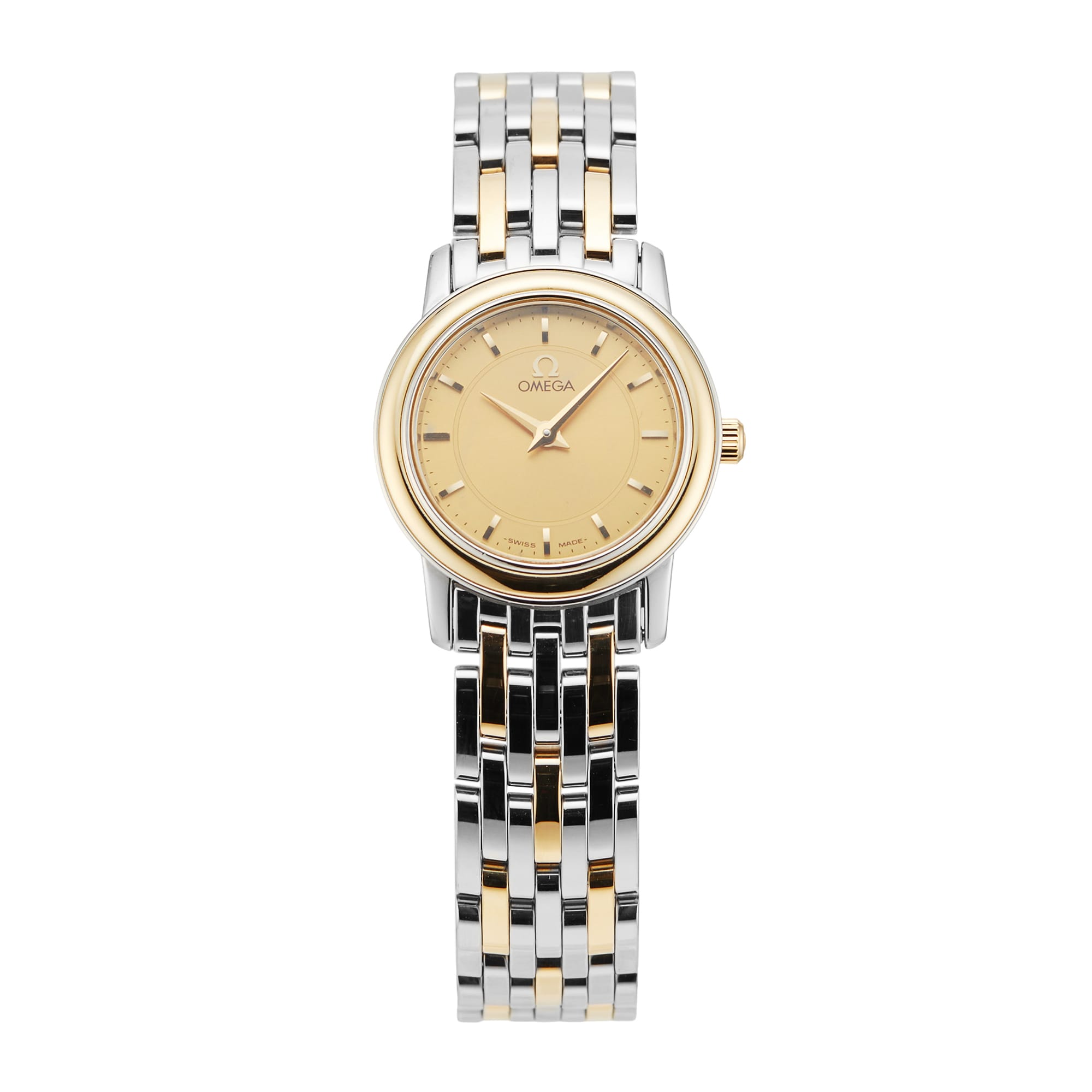 Pre-Owned Omega De Ville 22MM Stainless Steel and Yellow Gold