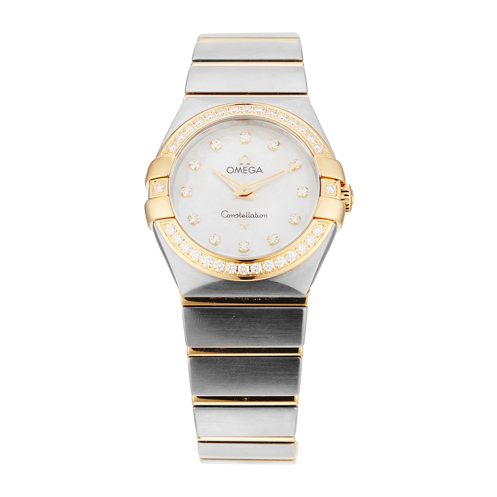 Pre-Owned Omega Constellation 27mm Stainless Steel and Yellow Gold