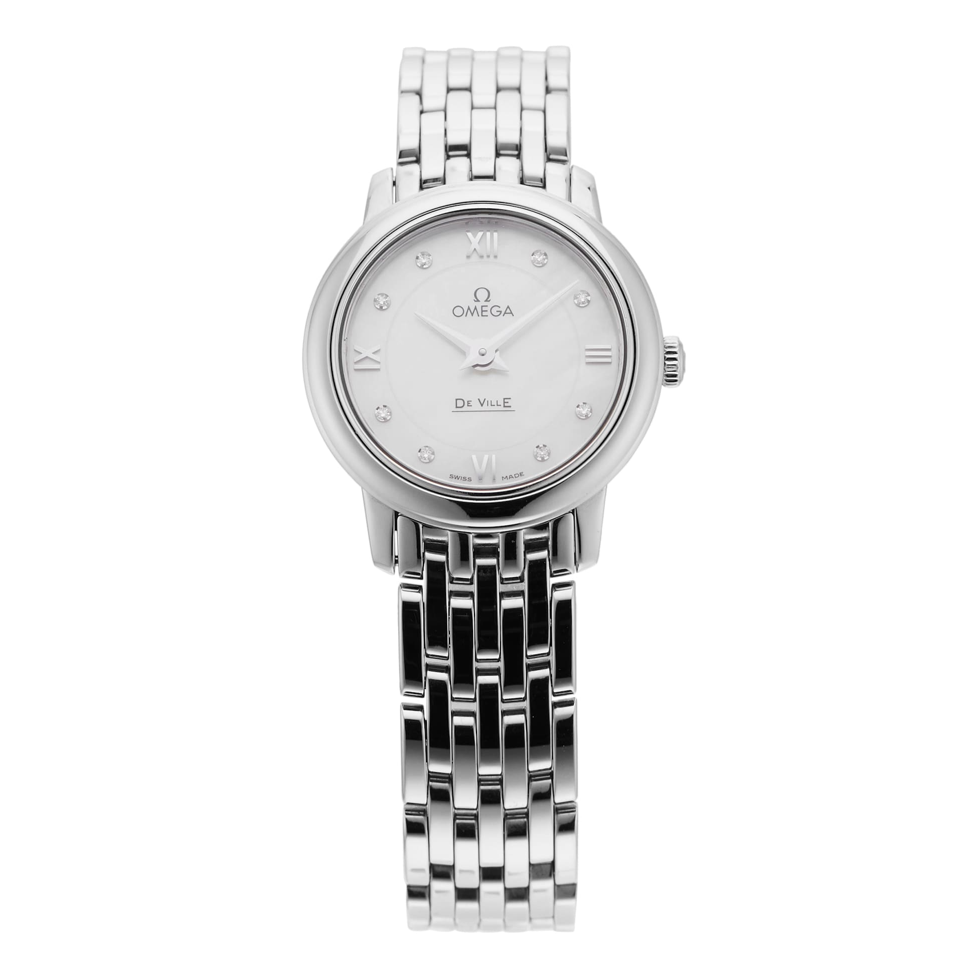 Pre-Owned Omega De Ville Prestige 24.4MM Stainless Steel O42410246055001