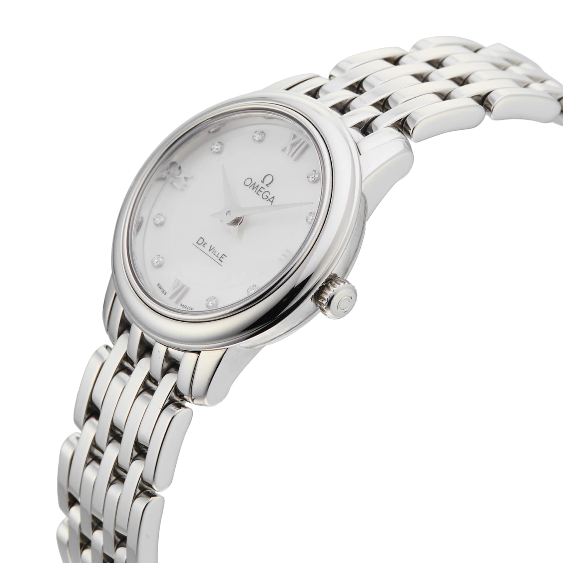 Pre-Owned Omega De Ville Prestige 24.4MM Stainless Steel O42410246055001