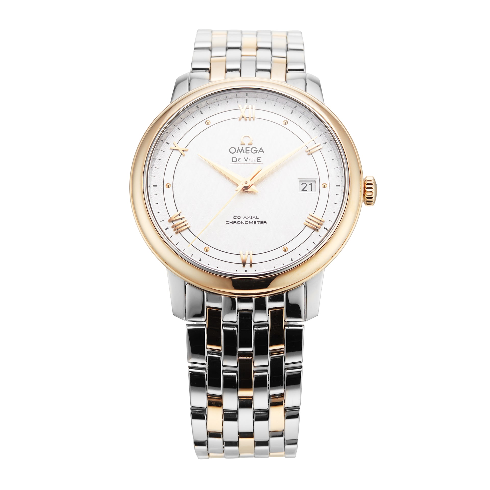 Pre-Owned Omega De Ville Prestige 39.5mm Stainless Steel and Yellow Gold