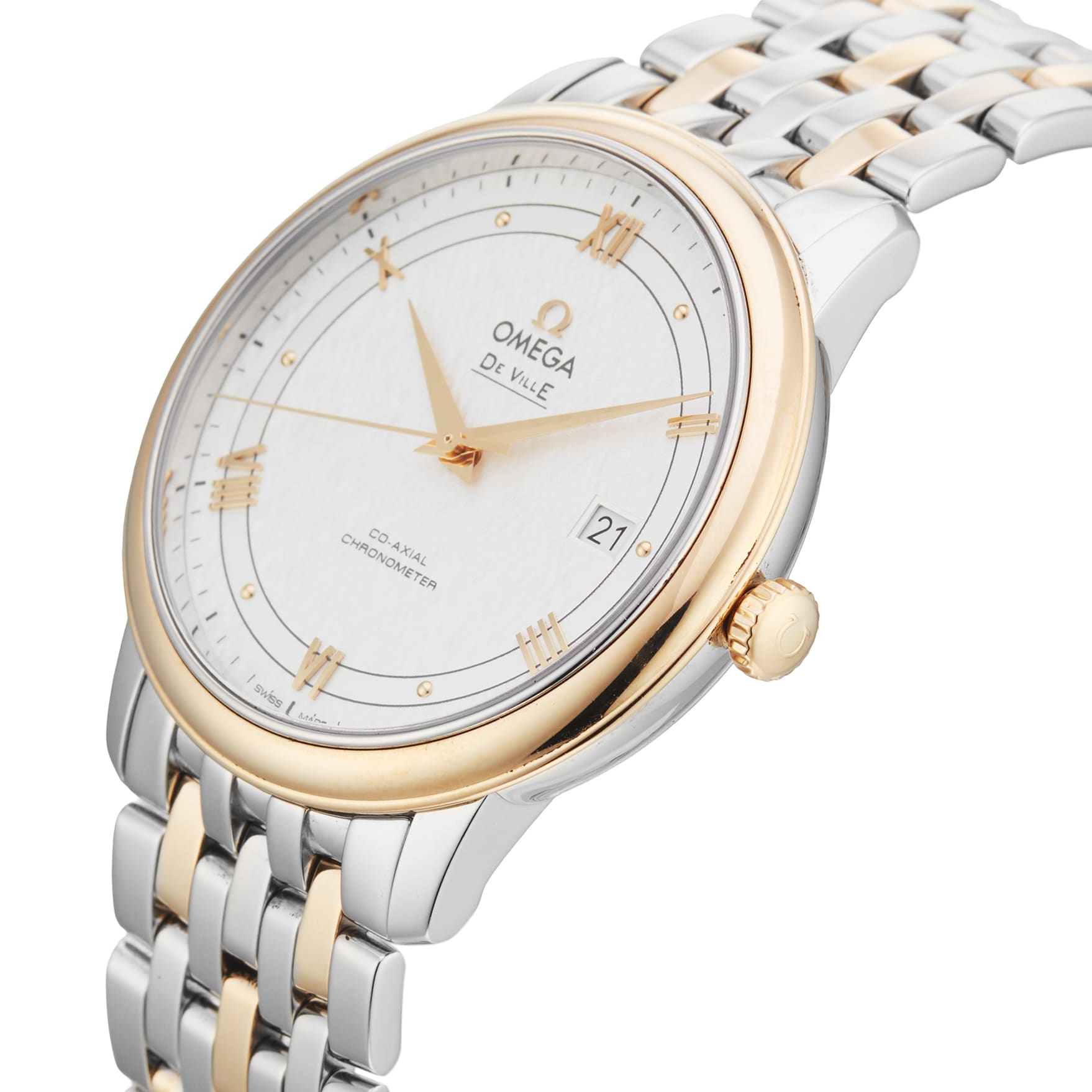Pre-Owned Omega De Ville Prestige 39.5mm Stainless Steel and Yellow Gold