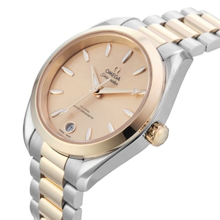 Pre-Owned Omega Seamaster Aqua Terra Shades 34MM Stainless Steel and Yellow Gold