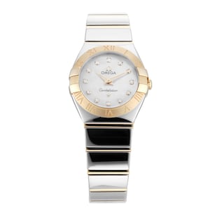 Pre-Owned Omega Constellation 24mm Stainless Steel and Yellow Gold