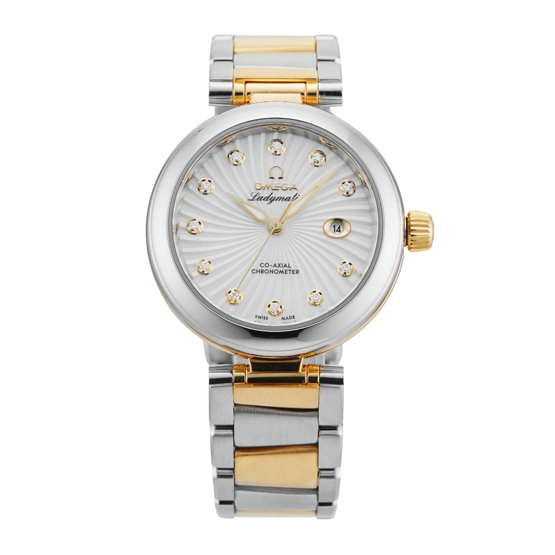 Pre-Owned Omega De Ville Ladymatic 34MM Stainless Steel and Yellow Gold