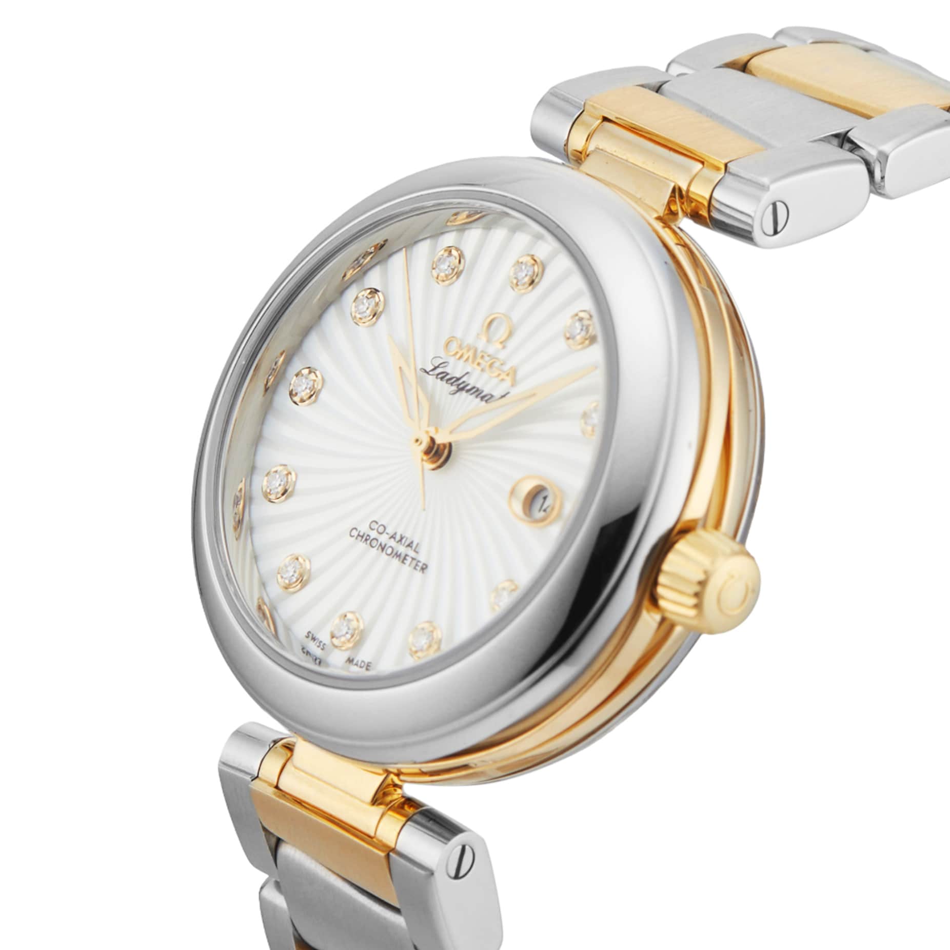 Pre-Owned Omega De Ville Ladymatic 34MM Stainless Steel and Yellow Gold
