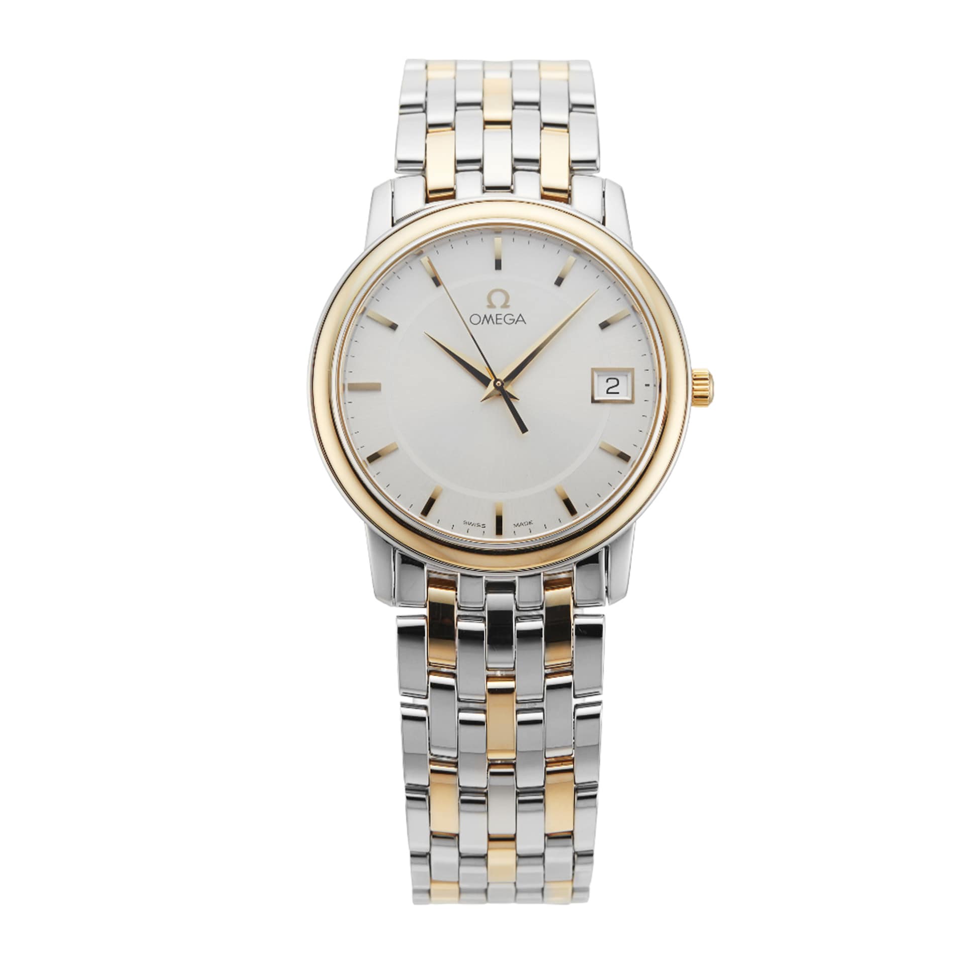 Pre-Owned Omega De Ville34.4mm Stainless Steel and Yellow Gold