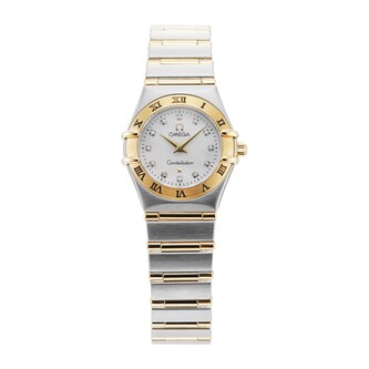 Pre-Owned Omega Constellation 22.5mm Stainless Steel and Yellow Gold