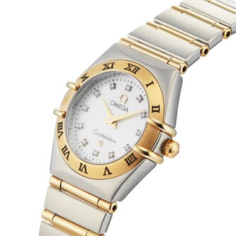 Pre-Owned Omega Constellation 22.5mm Stainless Steel and Yellow Gold