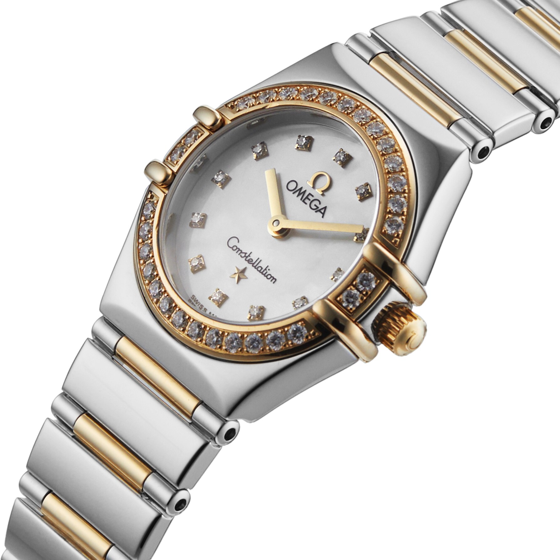 Pre-Owned Omega Constellation 22.5mm Stainless Steel and Yellow Gold O13657500 Pre-Owned Omega Constellation 22.5mm Stainless Steel and Yellow Gold O13657500