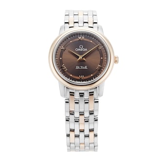 Pre-Owned Omega De Ville Prestige 27.4mm Stainless Steel and Rose Gold Pre-Owned Omega De Ville Prestige 27.4mm Stainless Steel and Rose Gold