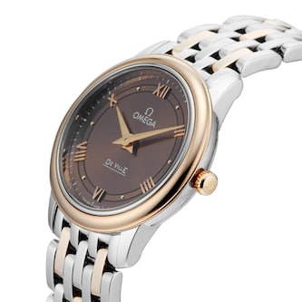 Pre-Owned Omega De Ville Prestige 27.4mm Stainless Steel and Rose Gold Pre-Owned Omega De Ville Prestige 27.4mm Stainless Steel and Rose Gold