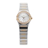 Pre-Owned Omega Constellation 22.5mm Stainless Steel and Yellow Gold