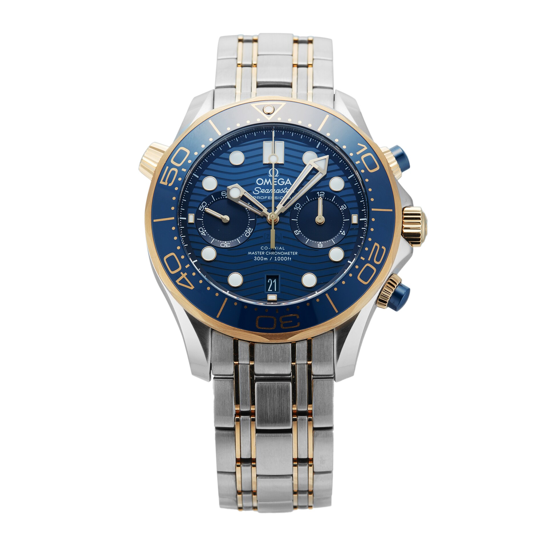 Pre-Owned Omega Seamaster Diver 300M 44mm Stainless Steel and Yellow Gold