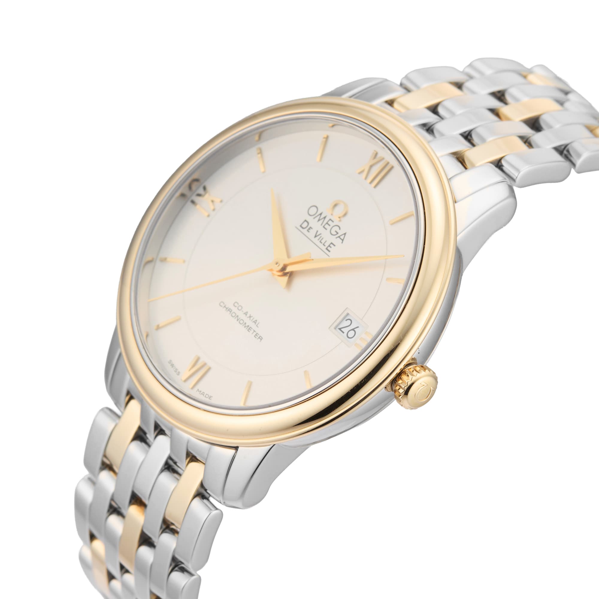 Pre-Owned Omega De Ville Prestige 36.8mm Stainess Steel and Yellow Gold