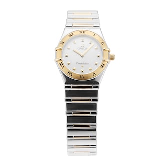 Pre-Owned Omega Constellation 25.5mm Stainless Steel and Yellow Gold
