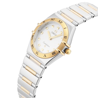 Pre-Owned Omega Constellation 25.5mm Stainless Steel and Yellow Gold