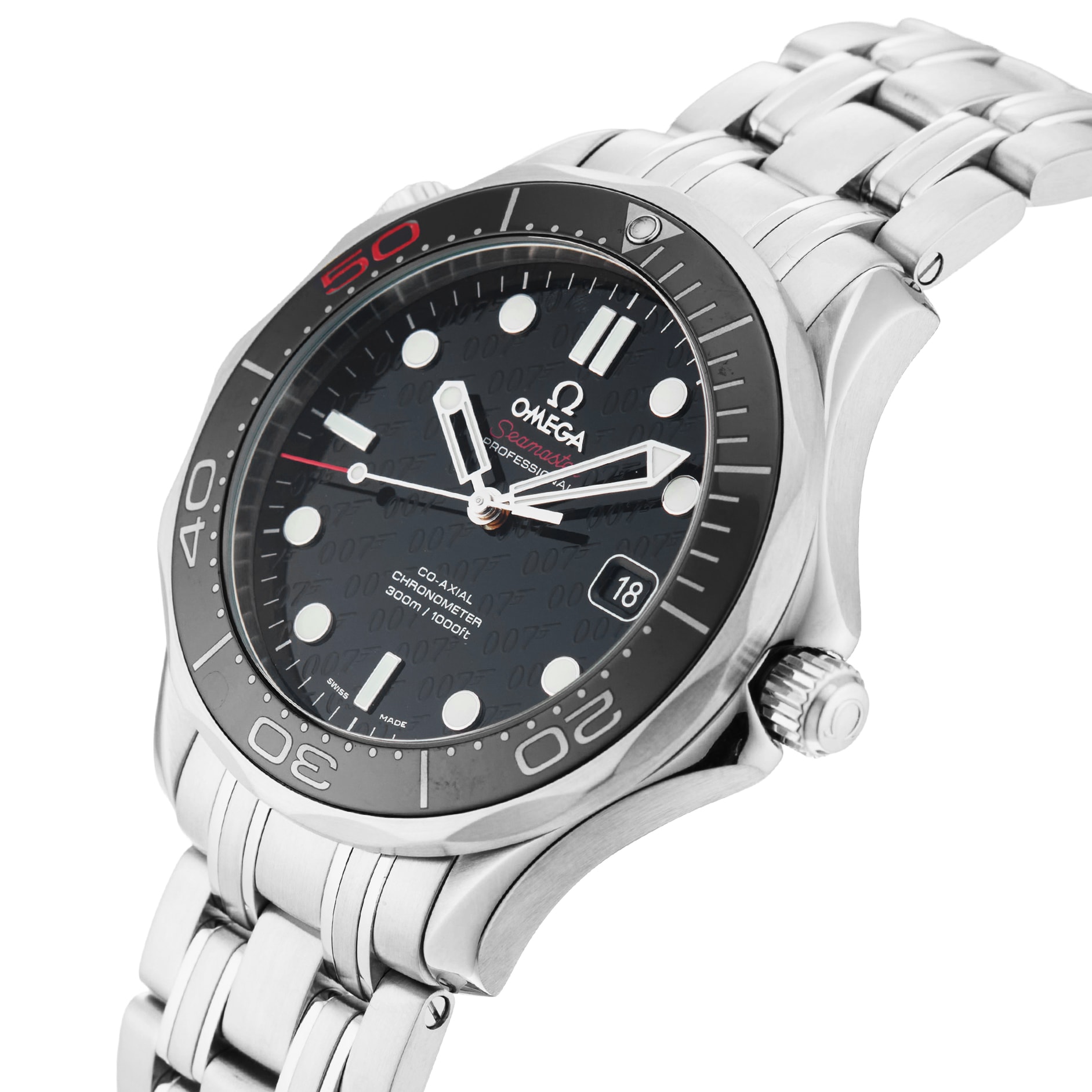 Pre-Owned Omega Seamaster Diver James Bond 50th Anniversary Limited Edition 41mm Stainless Steel