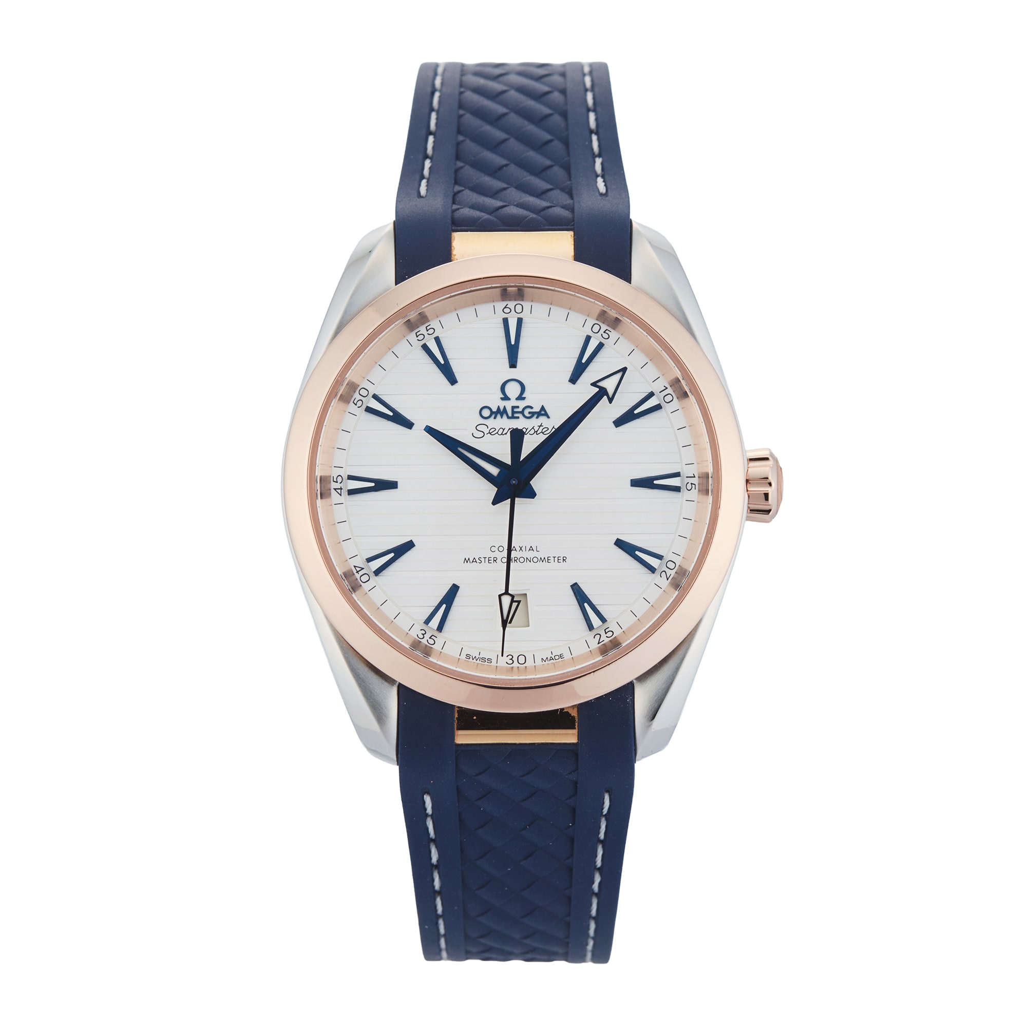 Pre-Owned Omega Seamaster Aqua Terra 150m 38mm Stainless Steel and Rose Gold O22022382002001 Pre-Owned Omega Seamaster Aqua Terra 150m 38mm Stainless Steel and Rose Gold O22022382002001