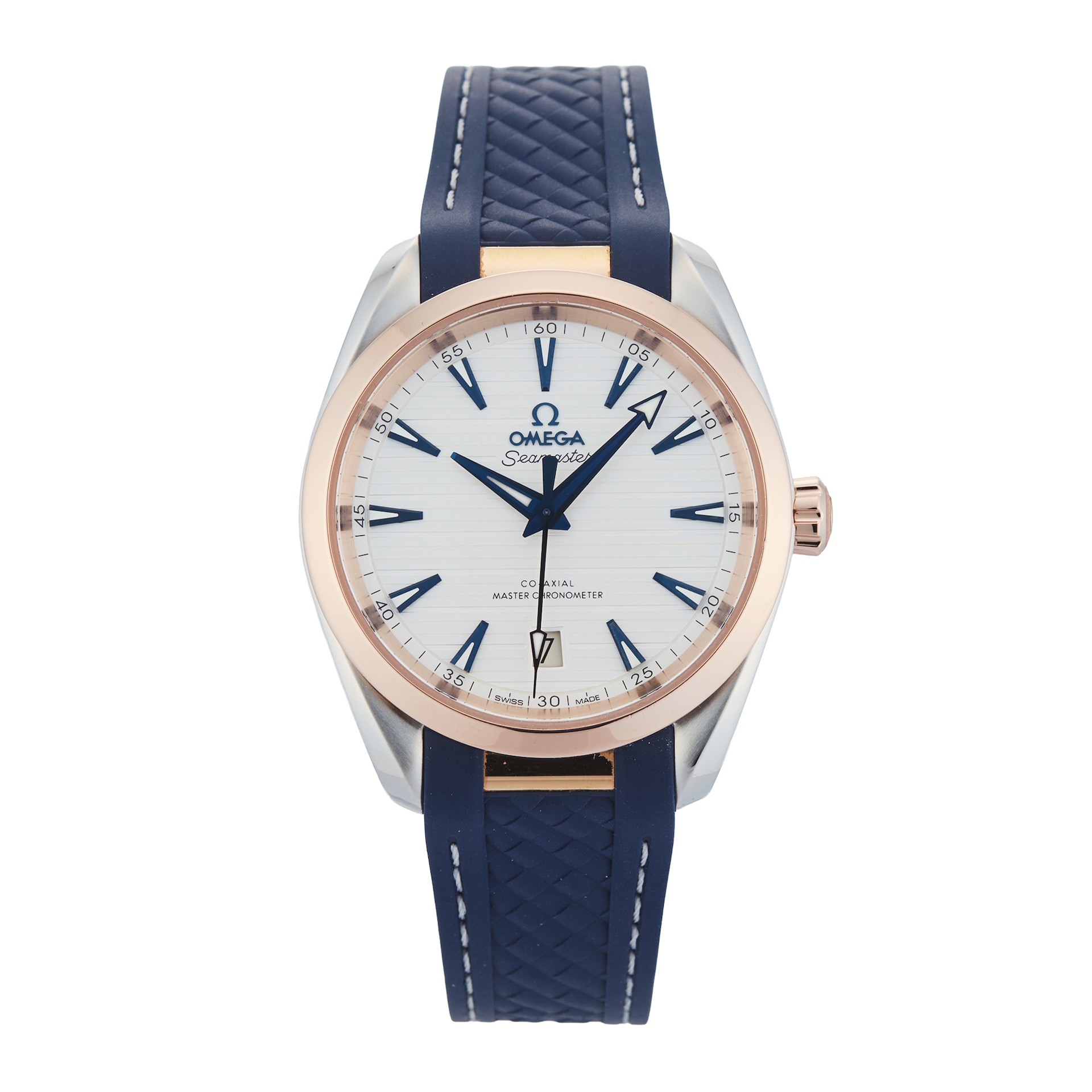 Pre-Owned Omega Seamaster Aqua Terra 150m 38mm Stainless Steel and Rose Gold O22022382002001 Pre-Owned Omega Seamaster Aqua Terra 150m 38mm Stainless Steel and Rose Gold O22022382002001
