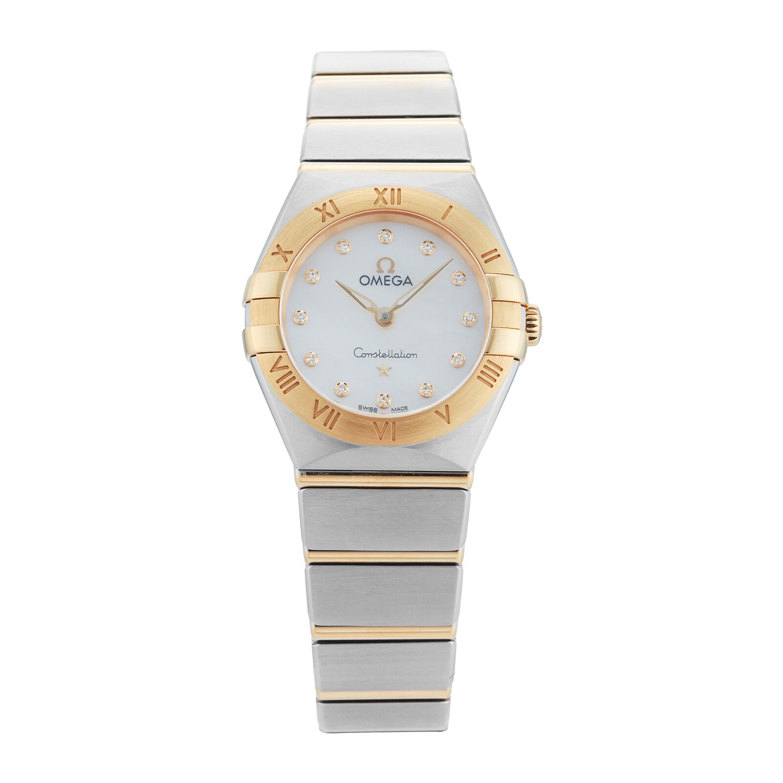 Pre-Owned Omega Constellation 25mm Stainless Steel and Yellow Gold Pre-Owned Omega Constellation 25mm Stainless Steel and Yellow Gold
