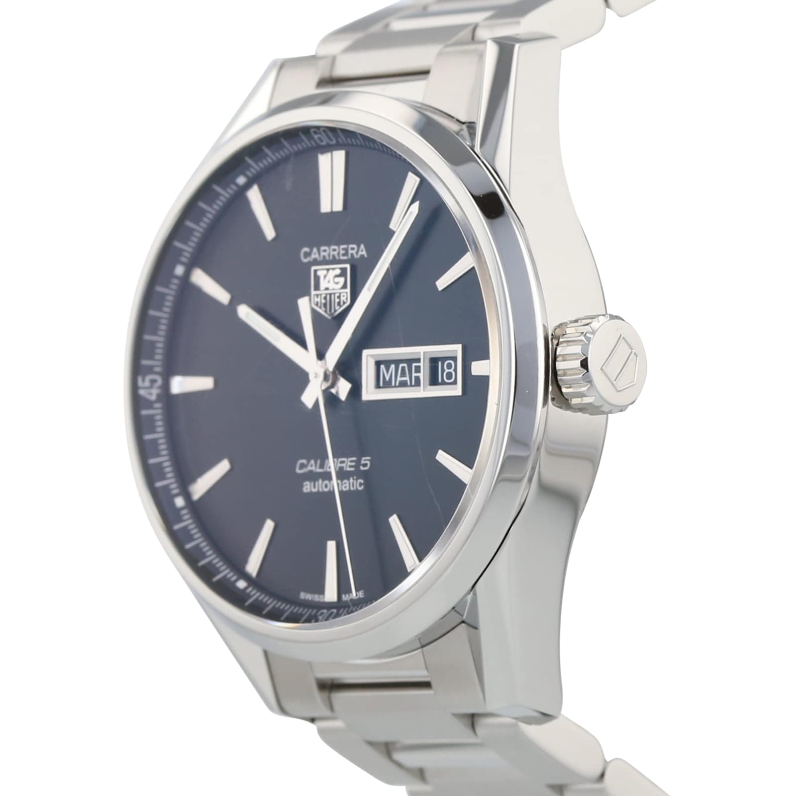 Pre-Owned TAG Heuer Carrera Calibre 5 Mens Watch WAR201A.BA0723