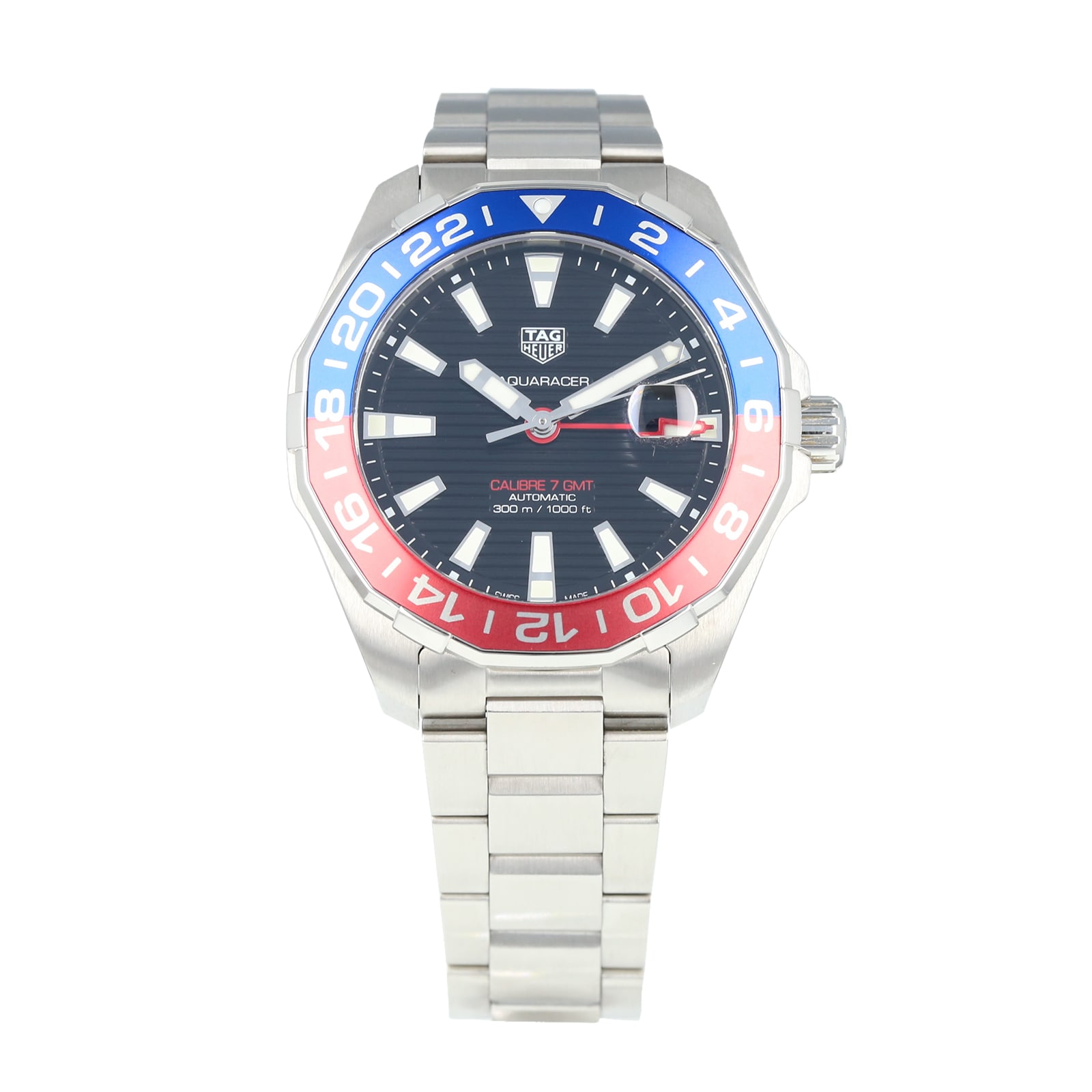 Pre Owned TAG Heuer Aquaracer Calibre 7 GMT Mens Watch WAY201F.BA0927