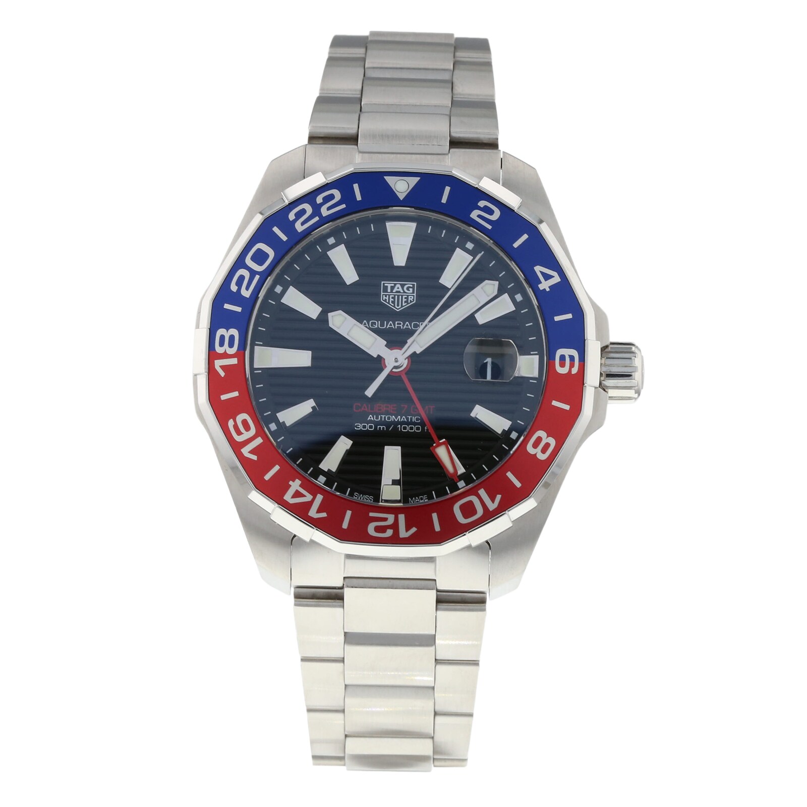 Pre-Owned TAG Heuer Aquaracer Calibre 7 GMT Mens Watch WAY201F.BA0927