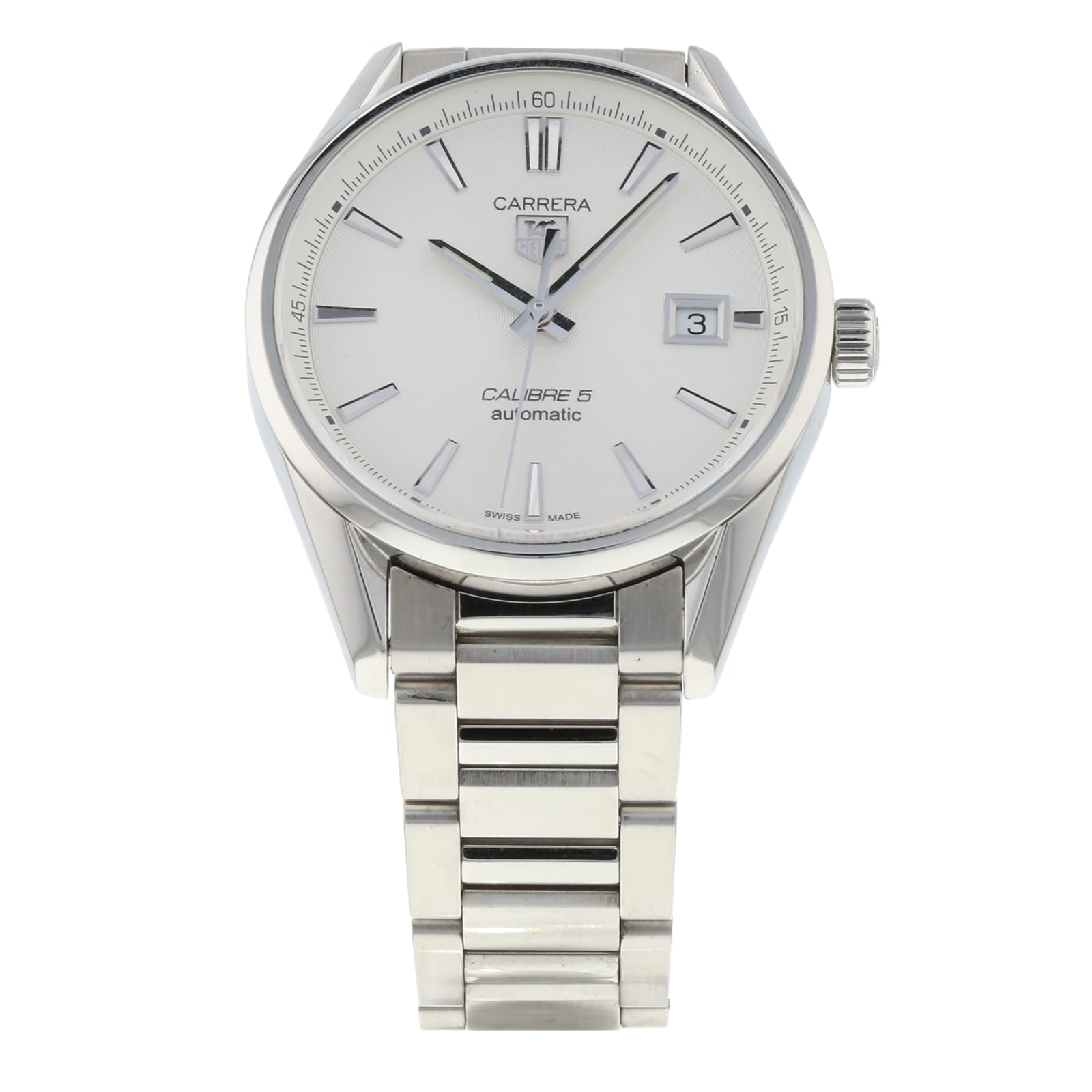 Tag heuer carrera outlet calibre 5 silver dial