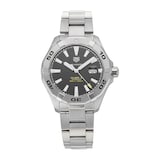 Pre-Owned TAG Heuer Aquaracer Calibre 5 Black Steel Mens Watch WAY2010.BA0927