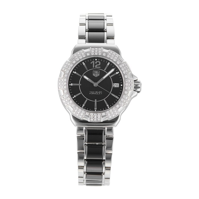 Pre-Owned TAG Heuer Pre-Owned TAG Heuer Formula 1 Black Steel and Ceramic Ladies Watch WAH1217.BA0859