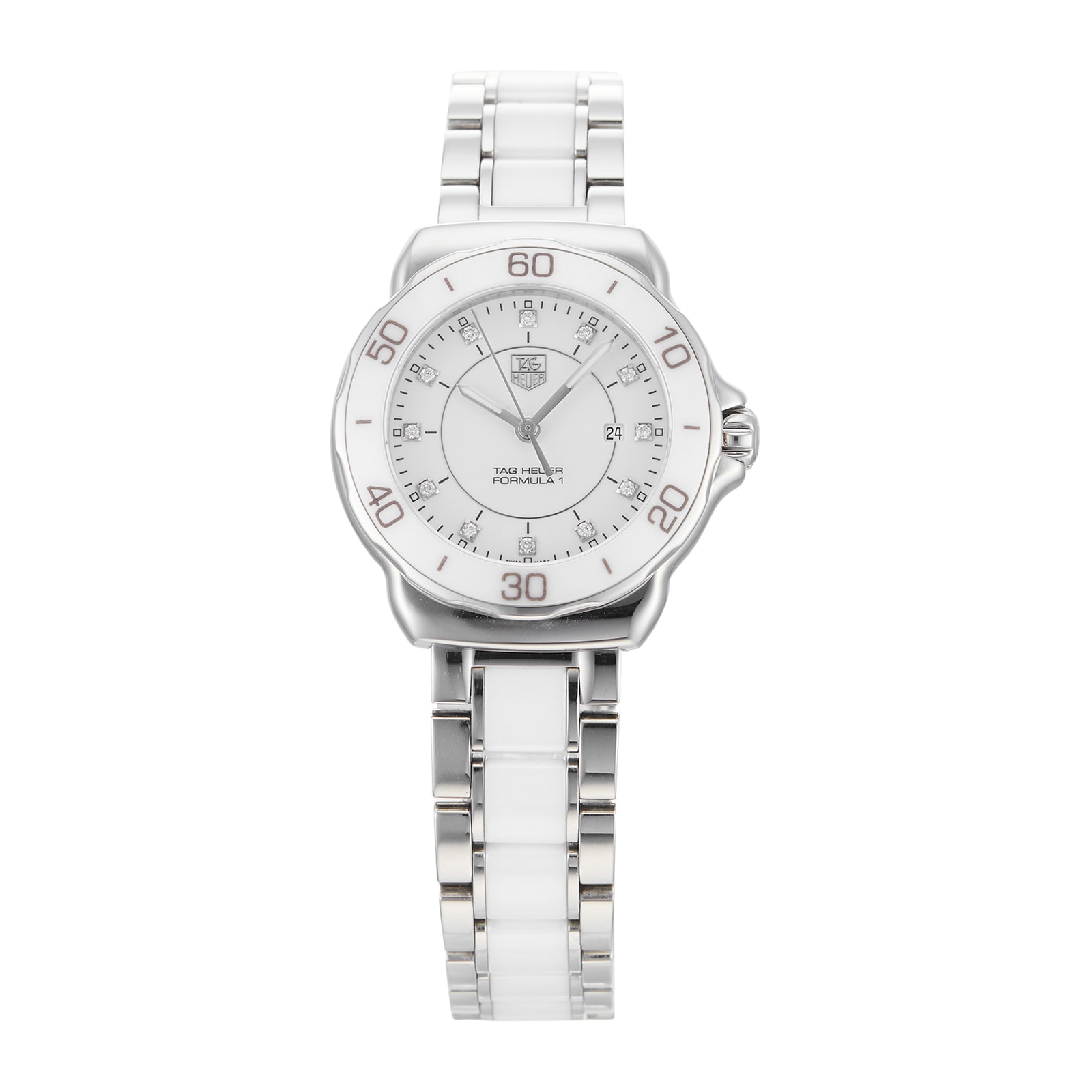 Tag heuer formula discount 1 white ceramic