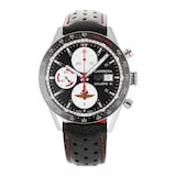 Pre-Owned TAG Heuer Carrera Calibre 16 Black Steel Mens Watch CV201AS.FC6429