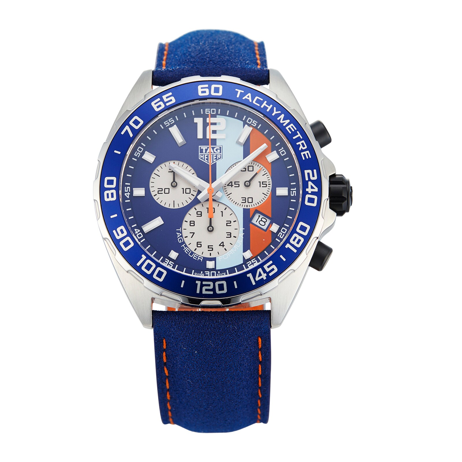 Pre-Owned TAG Heuer Formula 1 Gulf Quartz Chronograph Special Edition Mens Watch CAZ101N.FC8243
